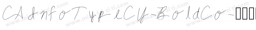 CA InfoTypeCY-BoldCo字体转换